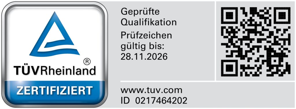 TÜV Siegel für Dennis Brakin
